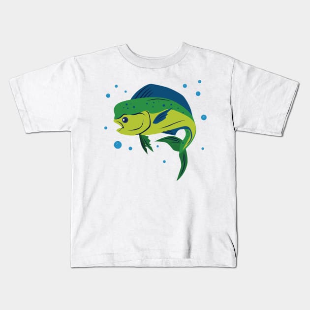 Mahi Mahi Kids T-Shirt by SakuraDragon